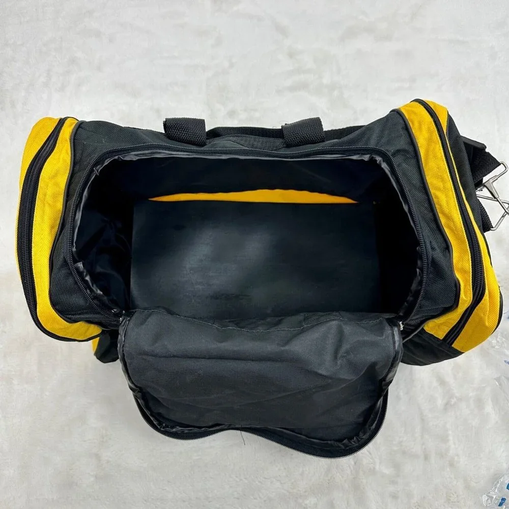 Las Vegas Branded Multi Pocket Gym/Tote Bag Black Yellow New